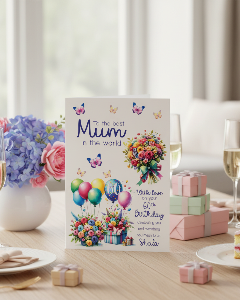 Birthday celebration table scene