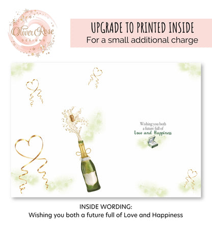 Green Bubbly Personalised Engagement Card