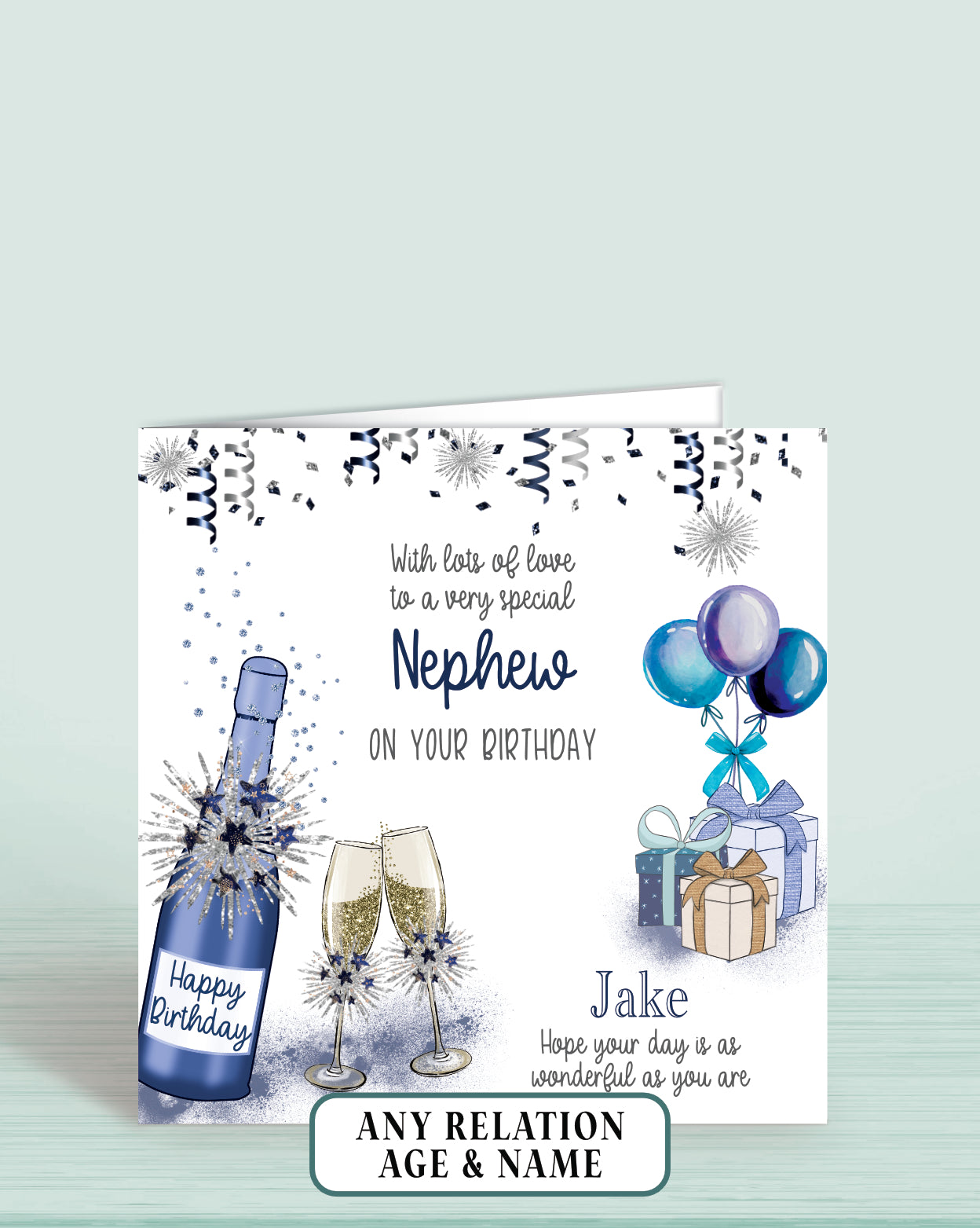 Nephew Birthday Card, any age, any relation | Oliver Rose Designs