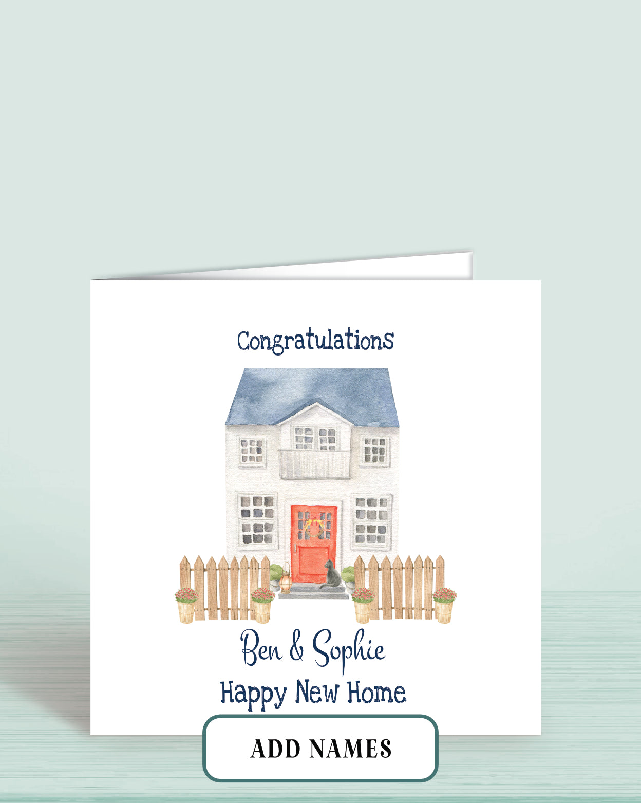 Personalised New Home Card, Congratulations [Names] Happy New Home | Oliver Rose Designs