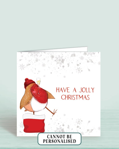 Jolly Robin Christmas Card | Have a Jolly Christmas | Oliver Rose Designs