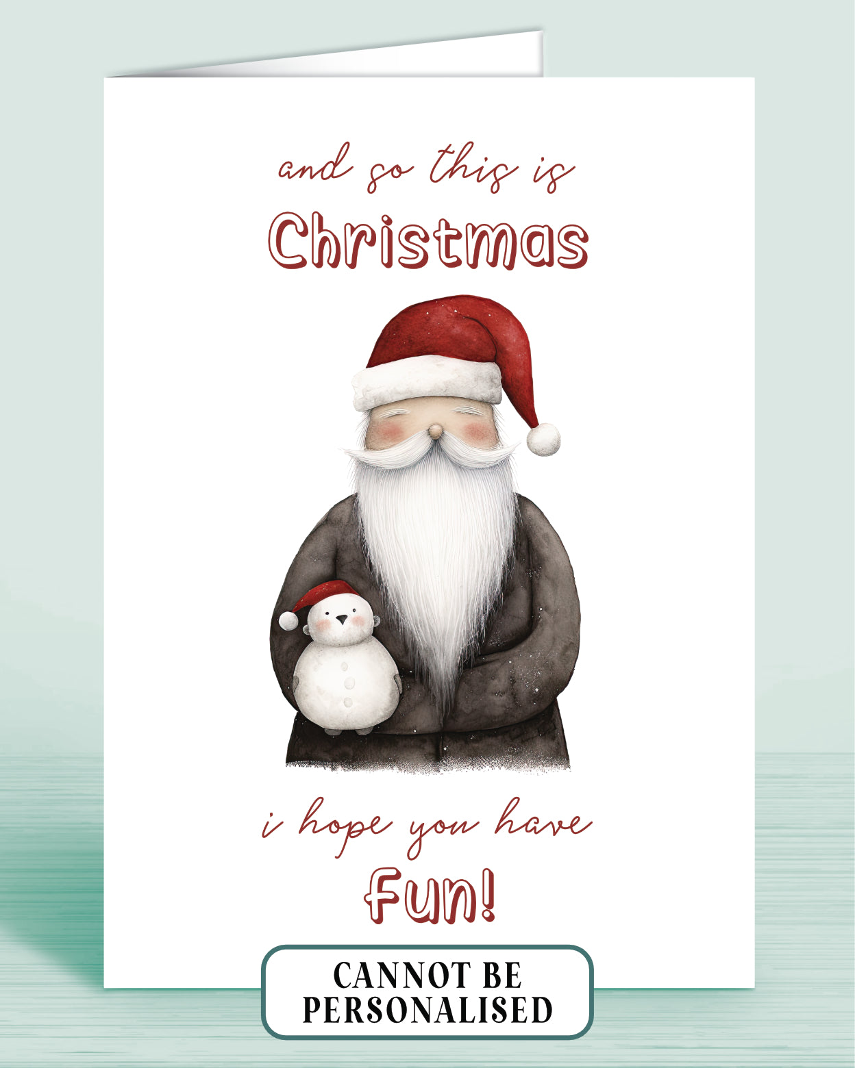 Whimsical Santa Fun Christmas Card Pack of 12, Designs, picture shows: 10 of 12 | Oliver Rose Designs