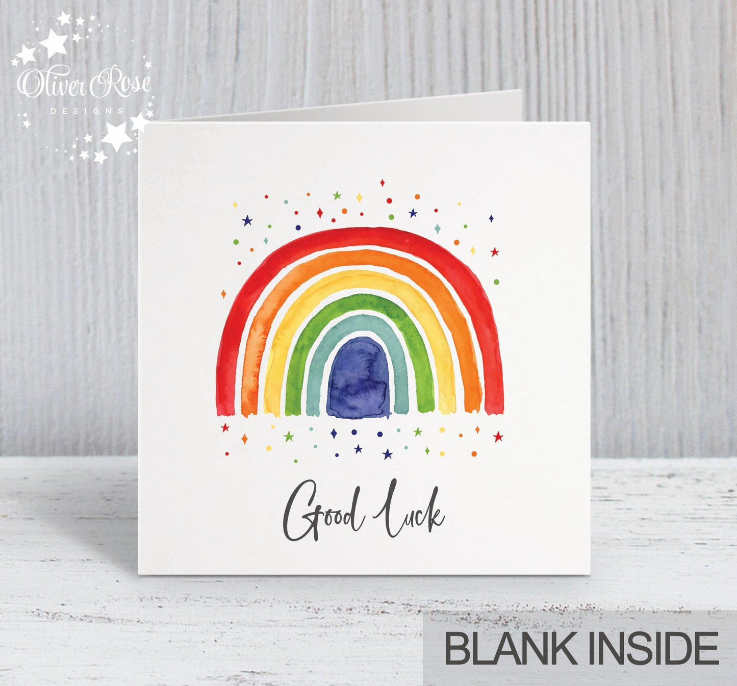 Rainbow Gratitude / Encouragement Card (5.75" Square) - Oliver Rose Designs