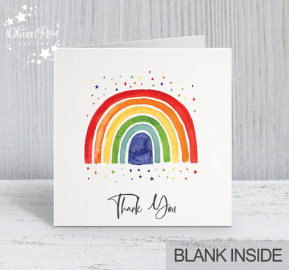 Rainbow Gratitude / Encouragement Card (5.75" Square) - Oliver Rose Designs